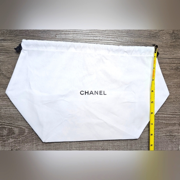 Chanel White Replacement Logo Drawstring Dust Bag Cover Duster Protector Large - Picture 9 of 9